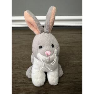 Animal Adventure Grey &‎ White Bunny Plush